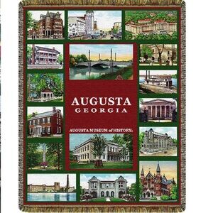 Woven Jacquard Tapestry Throw Blanket 48x68 Augusta Museum of History Georgia